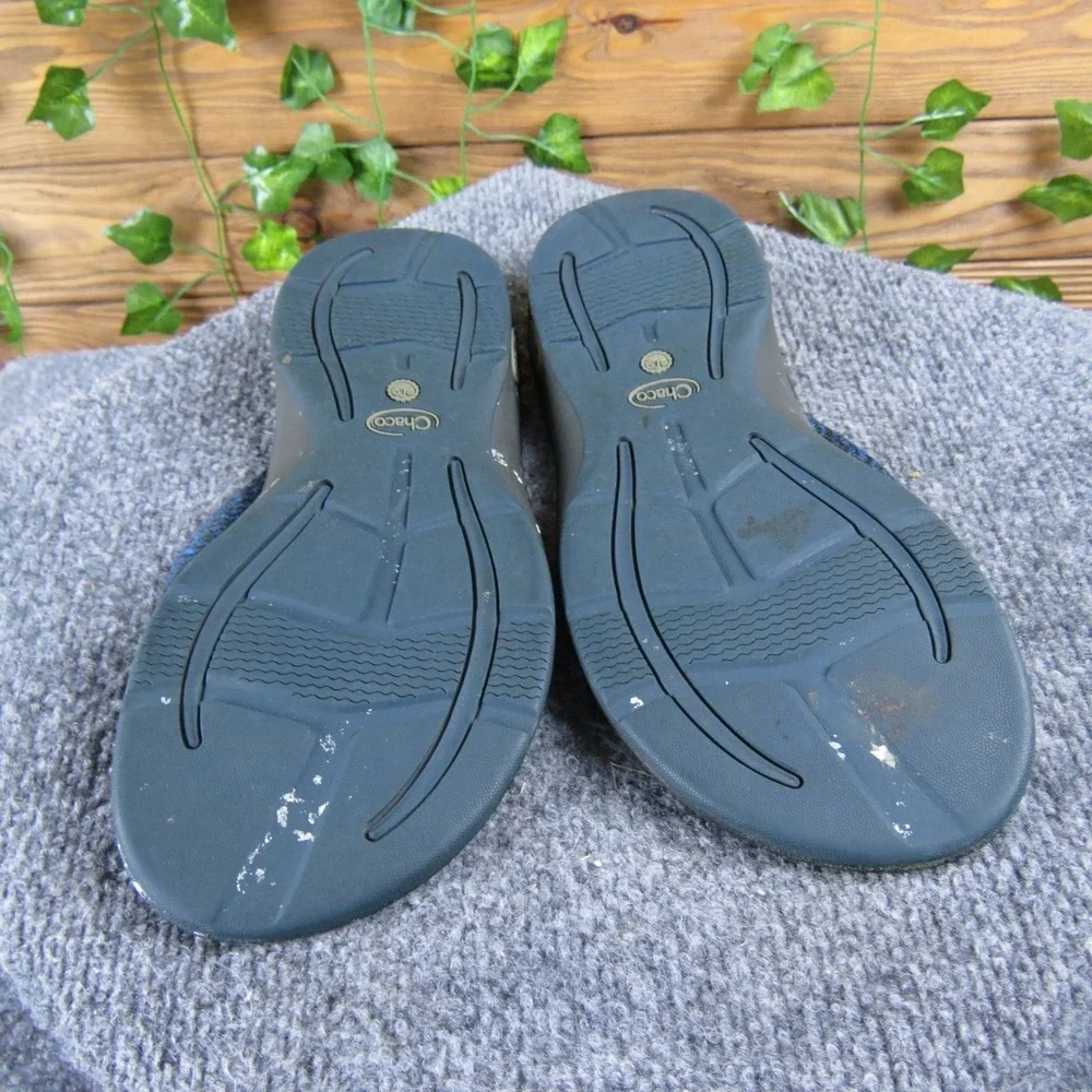 Chaco Flip EcoTread Men's 8 Blue Olive Textile Outdoor‎ Sandals Lightweight